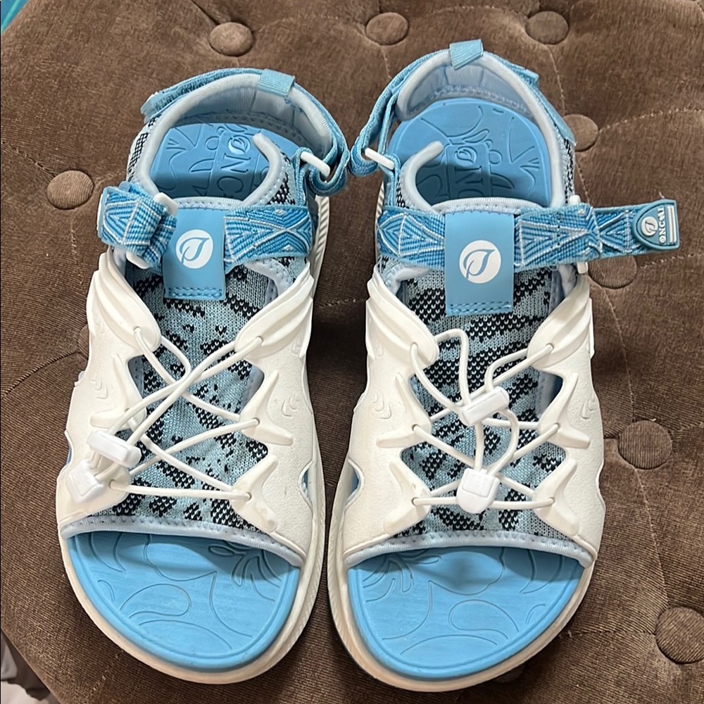 Kids Blue and White Sandals